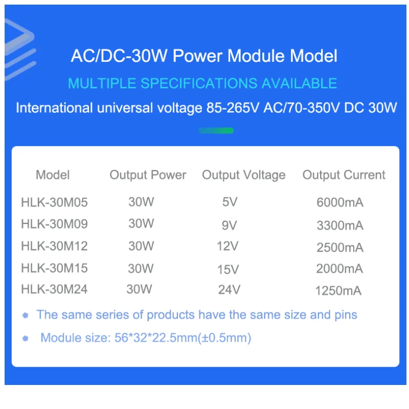 하이링크 OEM ODM HLK-30M15 AC to DC 15V 30W 2A 스텝 다운 전원 공급 장치 모듈 컨버터, 지능형 가정용 스위치 전원 모듈