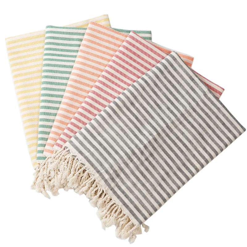 

Turkish Stripe Beach Towel with Tassel Cotton Bath Towel Personalized Bridesmaid Gifts Pool Towel For Bachelorette Party