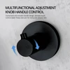 Matte Black Shower Faucet 8-12'' Shower Head Bathroom Recessed Box Shower Tap Ceiling Arm 2 Ways Control Switch Shower Mixer 5