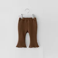 autumn  Newborn Infant Baby Girls trousers Girl Plaid bell-bottoms  Fashion Baby clothing 4