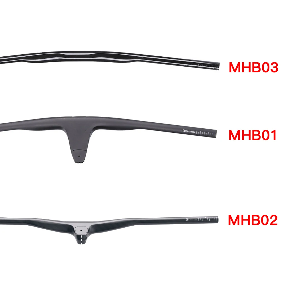 Bicycle Handlebar T1000 Carbon fiber integrated MTB Bicycle Handlebar Riser Flat Handlebar Titanium screw use mtb XC cross country Endurance
