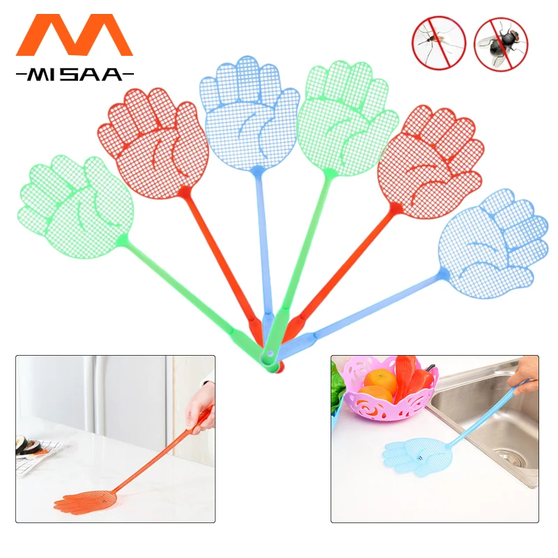 Plastic Fly Swatter Palm Pattern Fly Swatters Insects Mosquito Killer Flies Traps Pest Control Products Fly Repellent Supplies