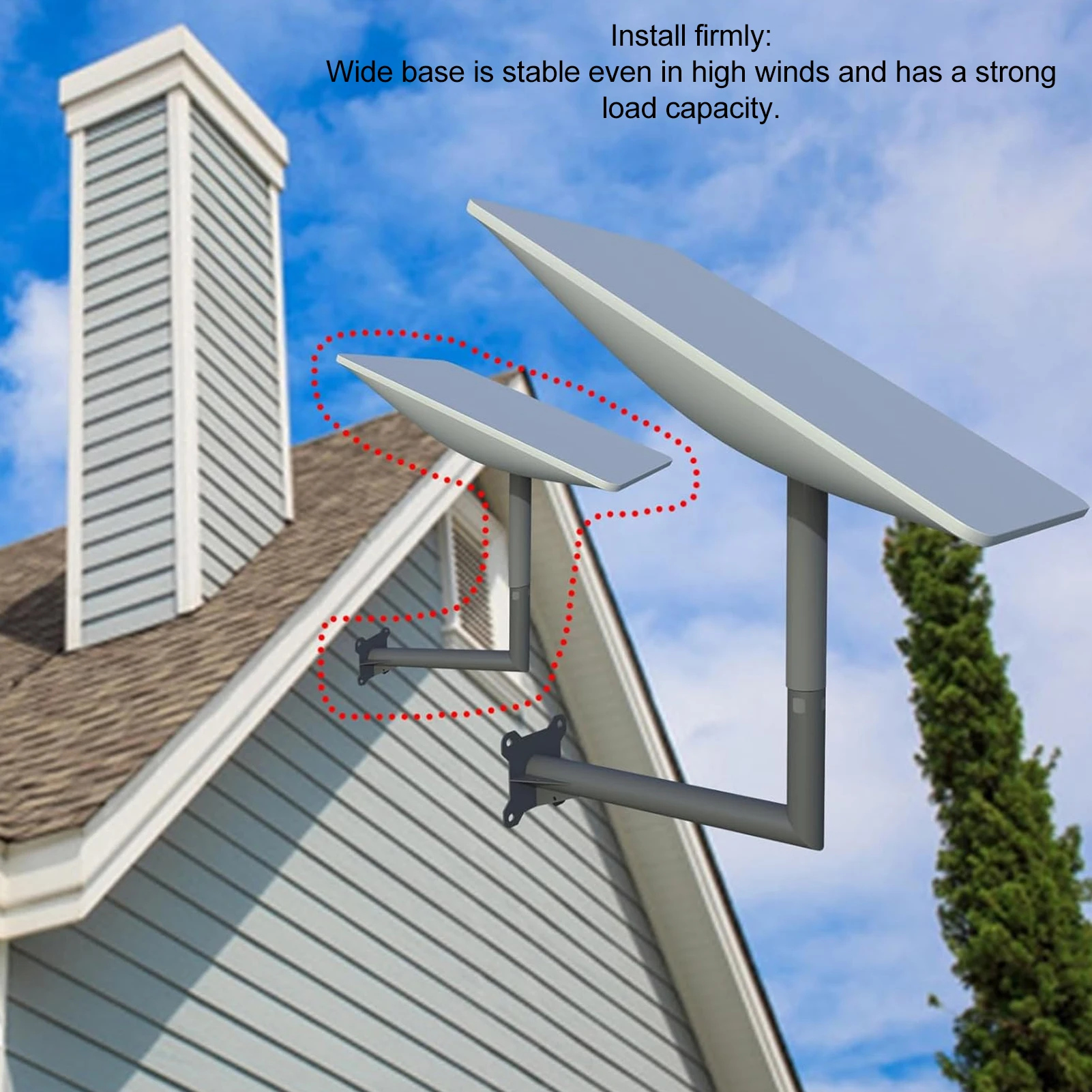 for Starlink Mounting Kit Stainless Steel Heavy Duty Snow Proof for Starlink Mounting Bracket V2 Roof Mount Kit