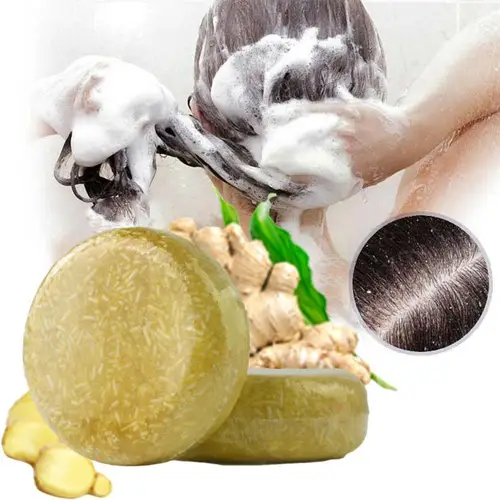 진저 샴푸 비누, 실리콘 프리 진저 오일, 수제 비누 샴푸 오일 팩, 에센셜 G1F9, 60g 3