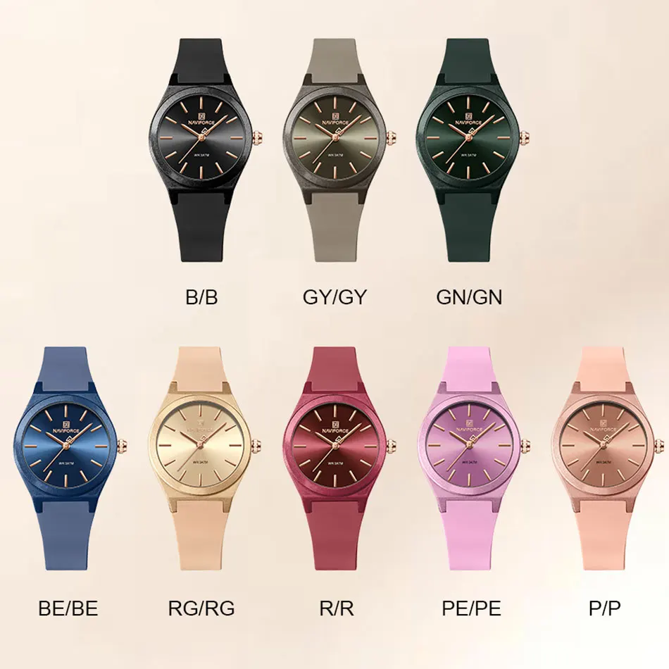 NAVIFORCE 2025 Women Fashion Watches Quartz Watch Sports Silicone Strap Ladies Wristwatches Simple Clock Gift relogios feminino 6