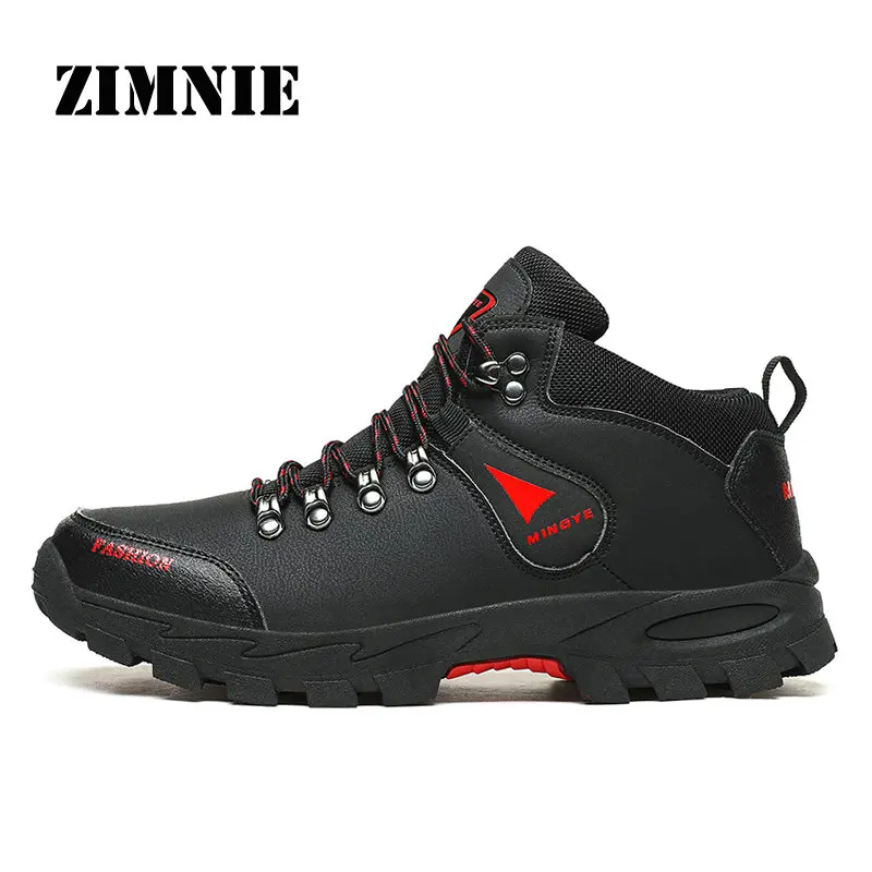 Zimnie Men's Outdoor Hiking Shoes Summer Breathable Leather Lace Up