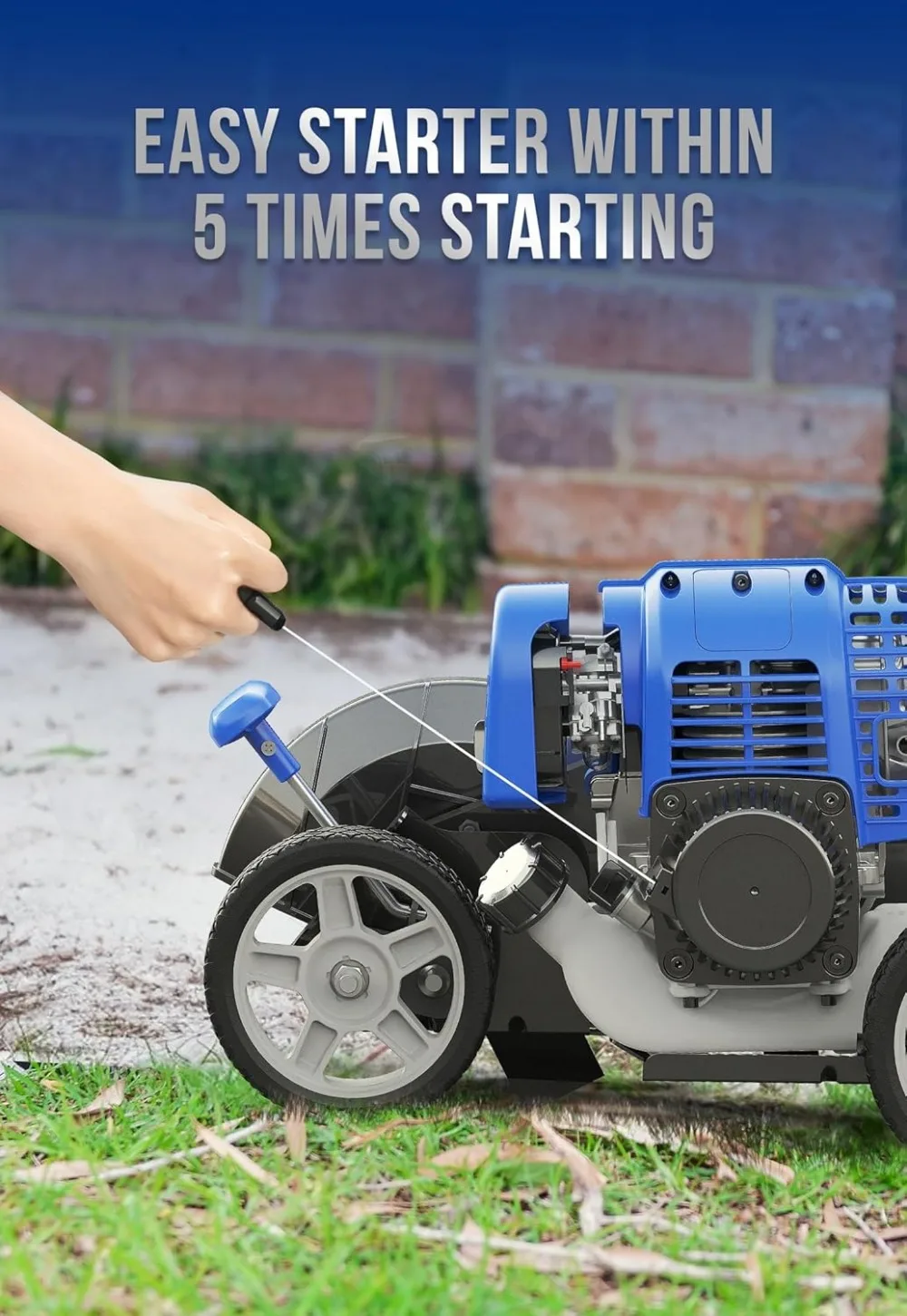 Sidewalk Edger Lawn Tool Gas 31cc, The Handle Is Ergonomic and Comfortable To Use,Blue,Suitable for Courtyard Garden