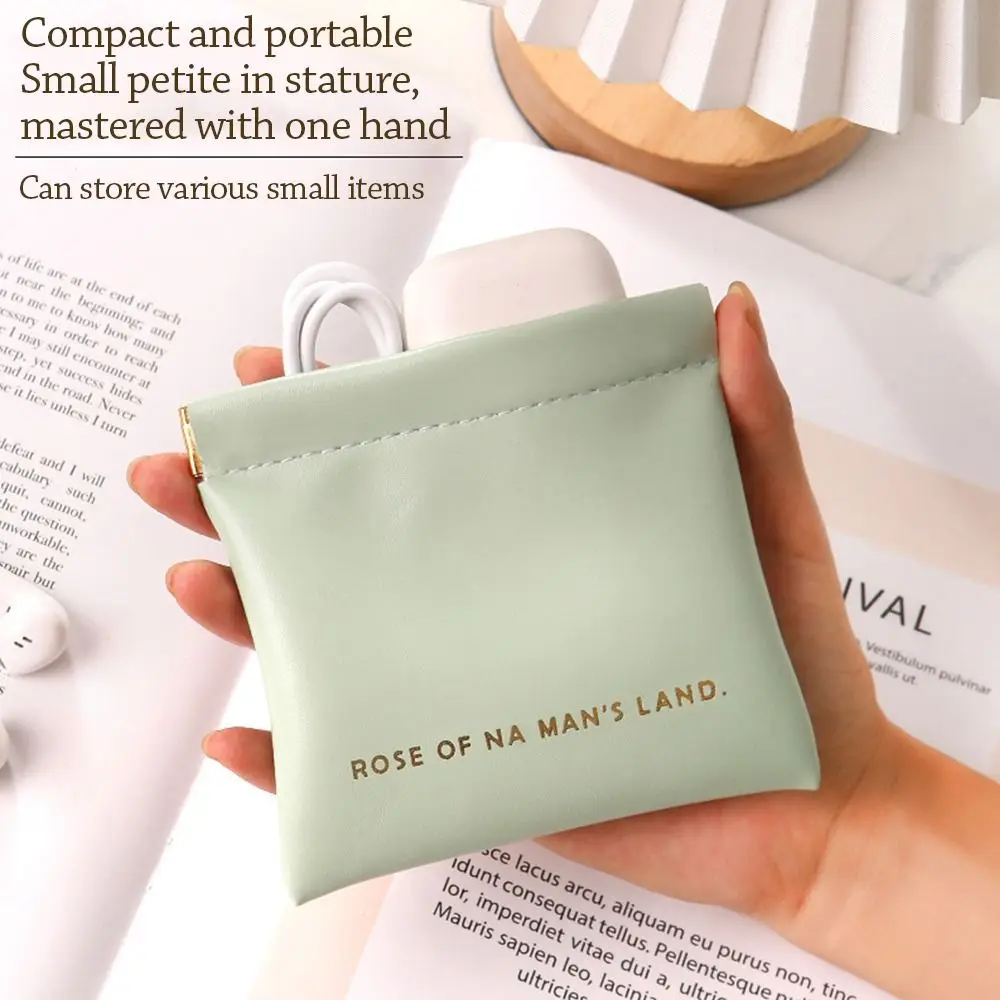 Modische Kosmetiktasche mit Innentasche, Einfache Tragbare Lippenstift-Organizer-Tasche, Mini PU-Schmuck-Handtasche für Frauen und Mädchen – Detail 6