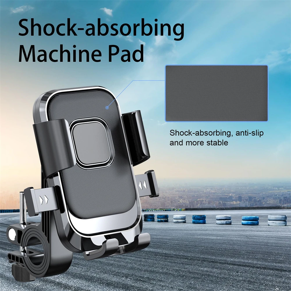 Universal 360° Rotatable Motorcycle and Scooter Phone Holder with One-Hand Operation