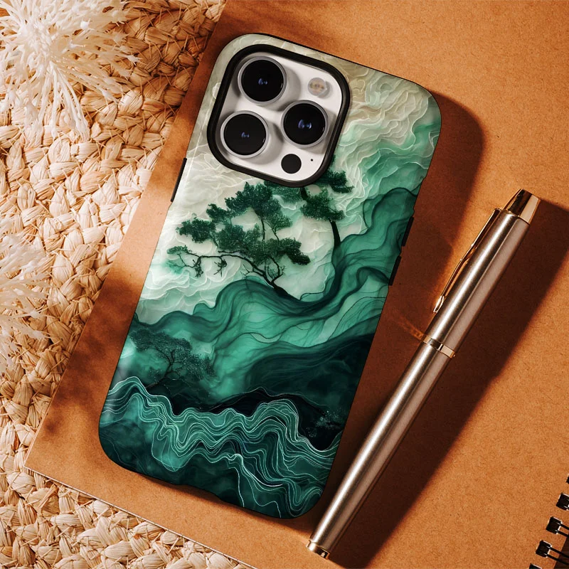 Dual-Layer Scenic Landscape Phone Case Cover