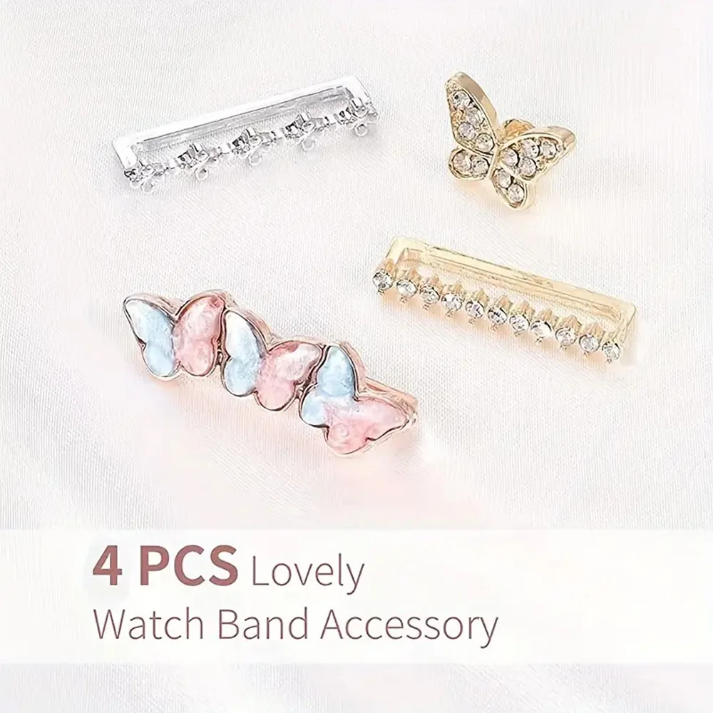 Elegant Butterfly Design Watchband Accessory