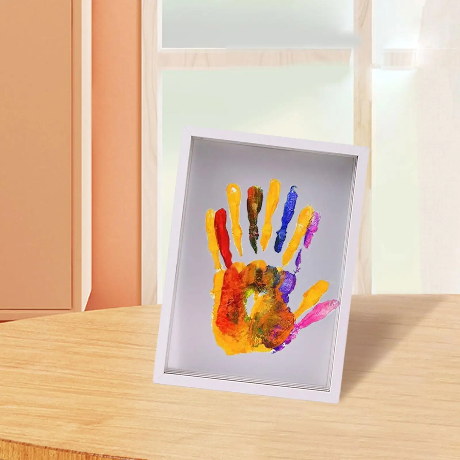 DIY Art Print Frame Clear Family Handprint Kit for Family Night Grandparents