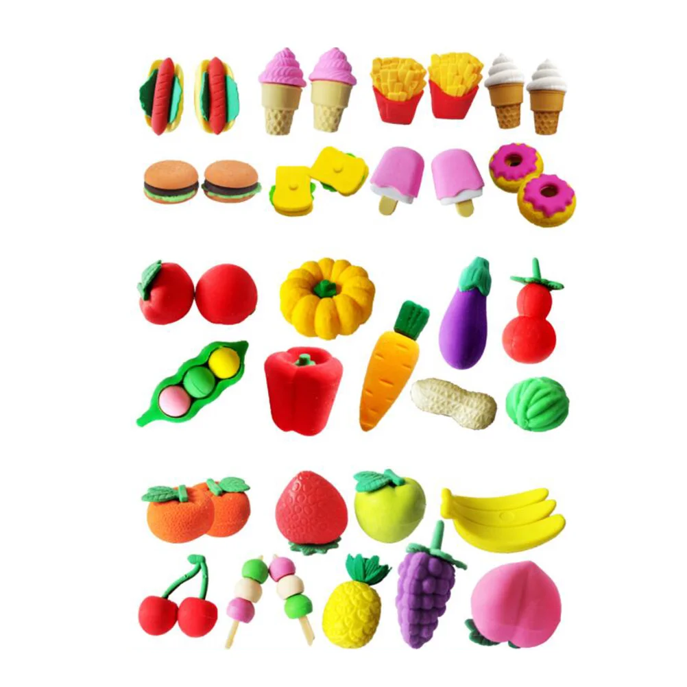 

Kid Eraser Pencil Stationery Student Fruit Simulation Creative Erasers for Kids