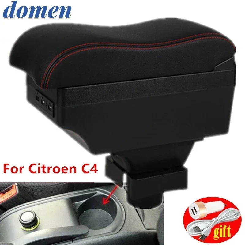 

Подлокотник для Citroen C4, модифицированный подлокотник для хэтчбека Citroen C4, аксессуары для интерьера автомобиля, USB