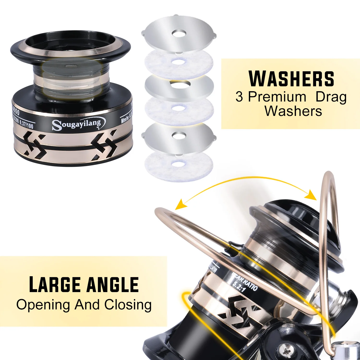 リールセット Blade 2000 & WORLD SPIN 4000 Daiwa World Spin 4000 Spinning Reel Japanese Version