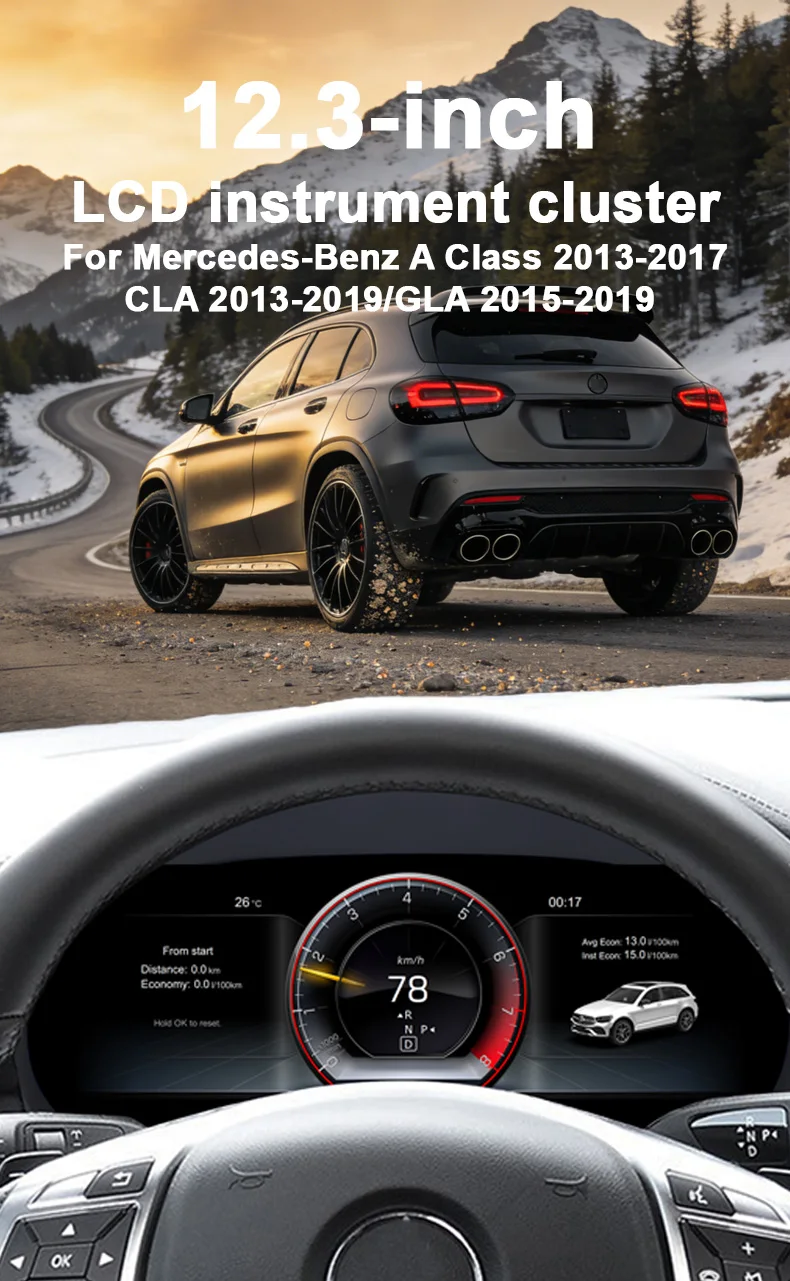 Digital Instrument Cluster For Benz A Class 2013-2017/CLA 2013-2019/GLA 2015-201