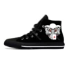 Hot Grim Reaper Death Skull Poker Skeleton Horror Casual Cloth Shoes High Top Lightweight Breathable 3D Print Men Women Sneakers 6