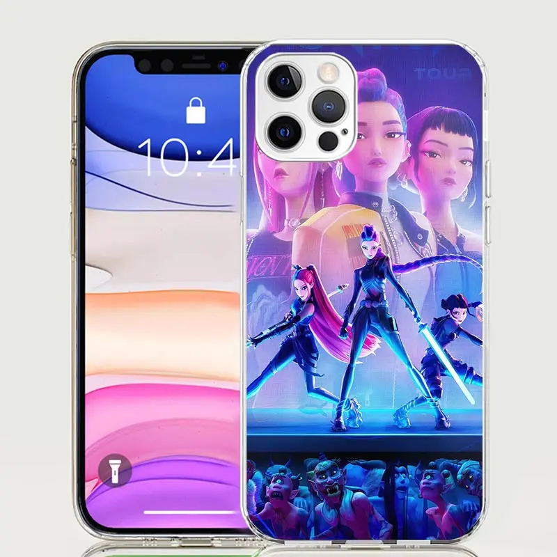 D-Demons K-Kpop H-Hunters funda de teléfono para Apple iphone 13 Pro Max 12 Mini 11 X XS XR XS Max 7 Plus 8 6S 6 5 SE 5S tendencia divertida