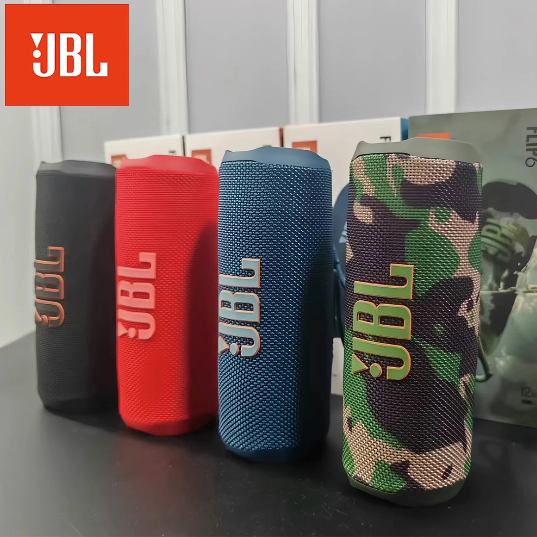 Original JBL FLIP 6 Altavoz Bluetooth FLIP6 portátil IPX7 impermeable al aire libre estéreo bajo música pista altavoz Tweeter independiente