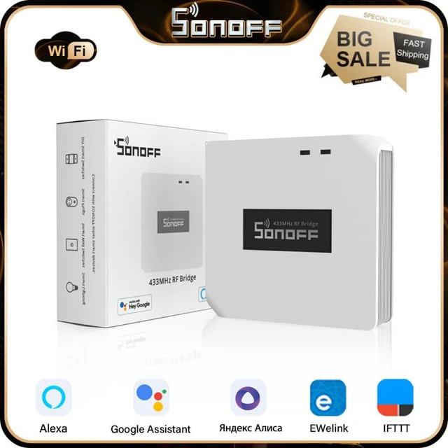 SONOFF RF BridgeR2 WiFi 433 MHz Wireless Controller eWelink APP