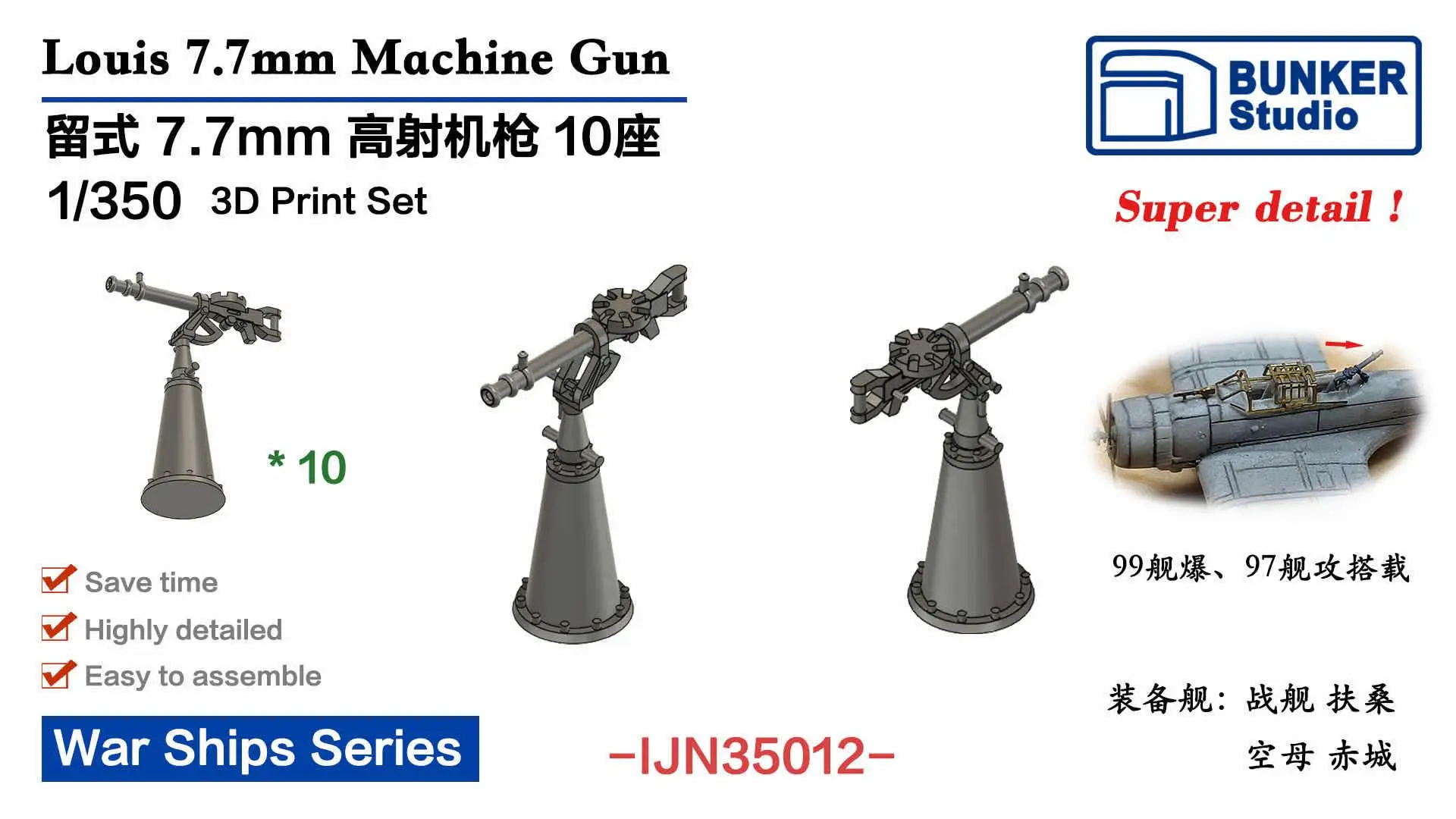 

Бункерная машина IJN35012 1/350 IJN Louis 7,7 мм