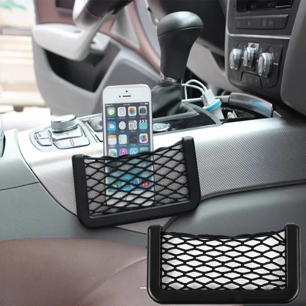 Car Storage Net Bag Phone Holder Mesh Net Pocket Organizer