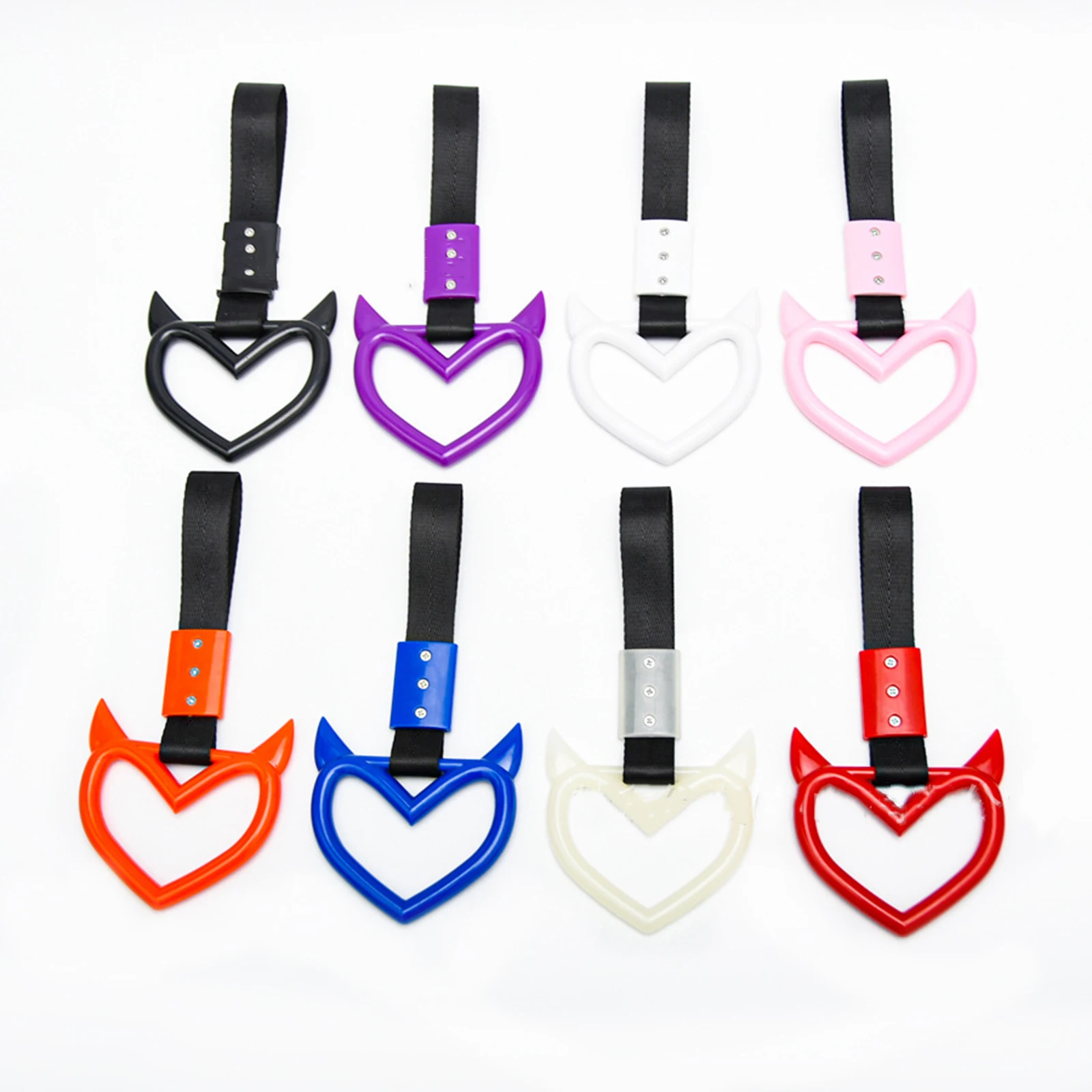 Teal Finger Grip Ring – Plastic Subway Train Bus Handle Charm With White Drift Strap