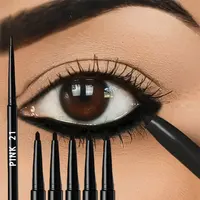 Paquet de 5 crayons Eyeliner noirs imperméables et résistants à la sueur-longue durée, anti-taches pour le maquillage des yeux audacieux, formule EasyGlide pour Perf 1