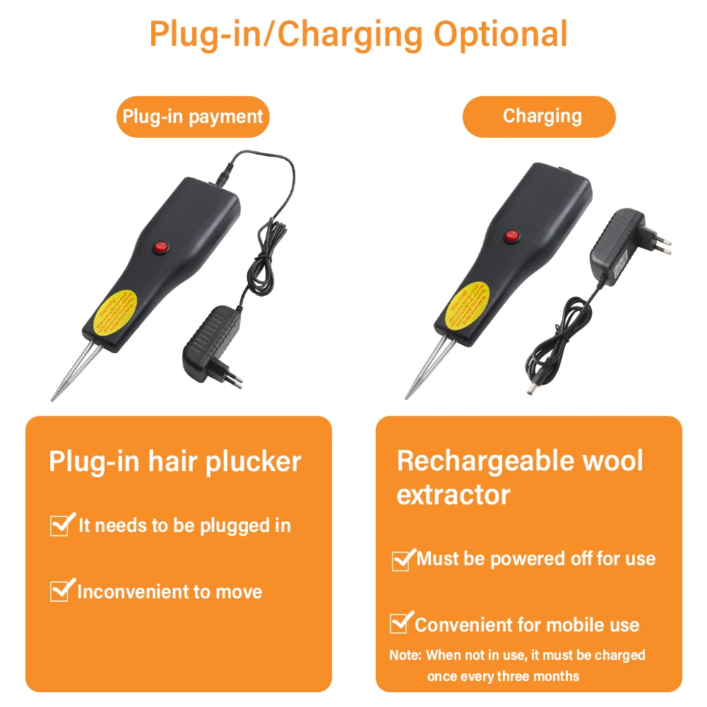 Plug-in/Charging Poultry Chicken hair plucker Feather Removal Machine Chicken Duck Goose Automatic Epilator Dehairing