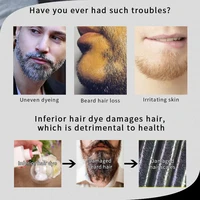 Shampoing naturel pour cheveux, 1 à 20 pièces, teinture pour barbe noire, peinture pour hommes, coloration pour barbe, 5 Minutes, noircissement temporaire, moustache 5
