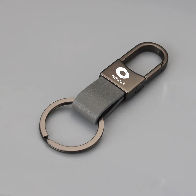 Elegant Metal Leather Keychain - Premium Car Accessory
