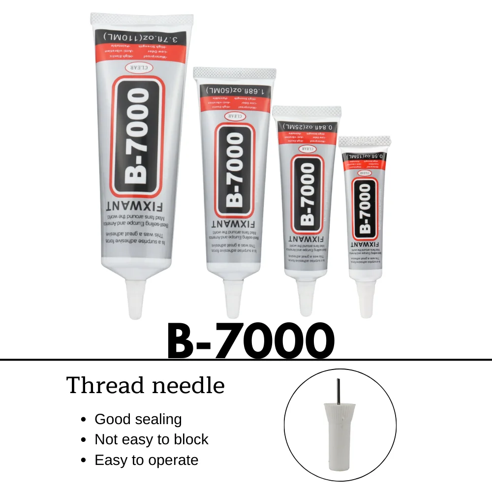 B-7000 15/25/50/110ML Transparent Phone Screen Repair Glue B7000 Universal Glass Plastic DIY Adhesive With Precision Applicator 2