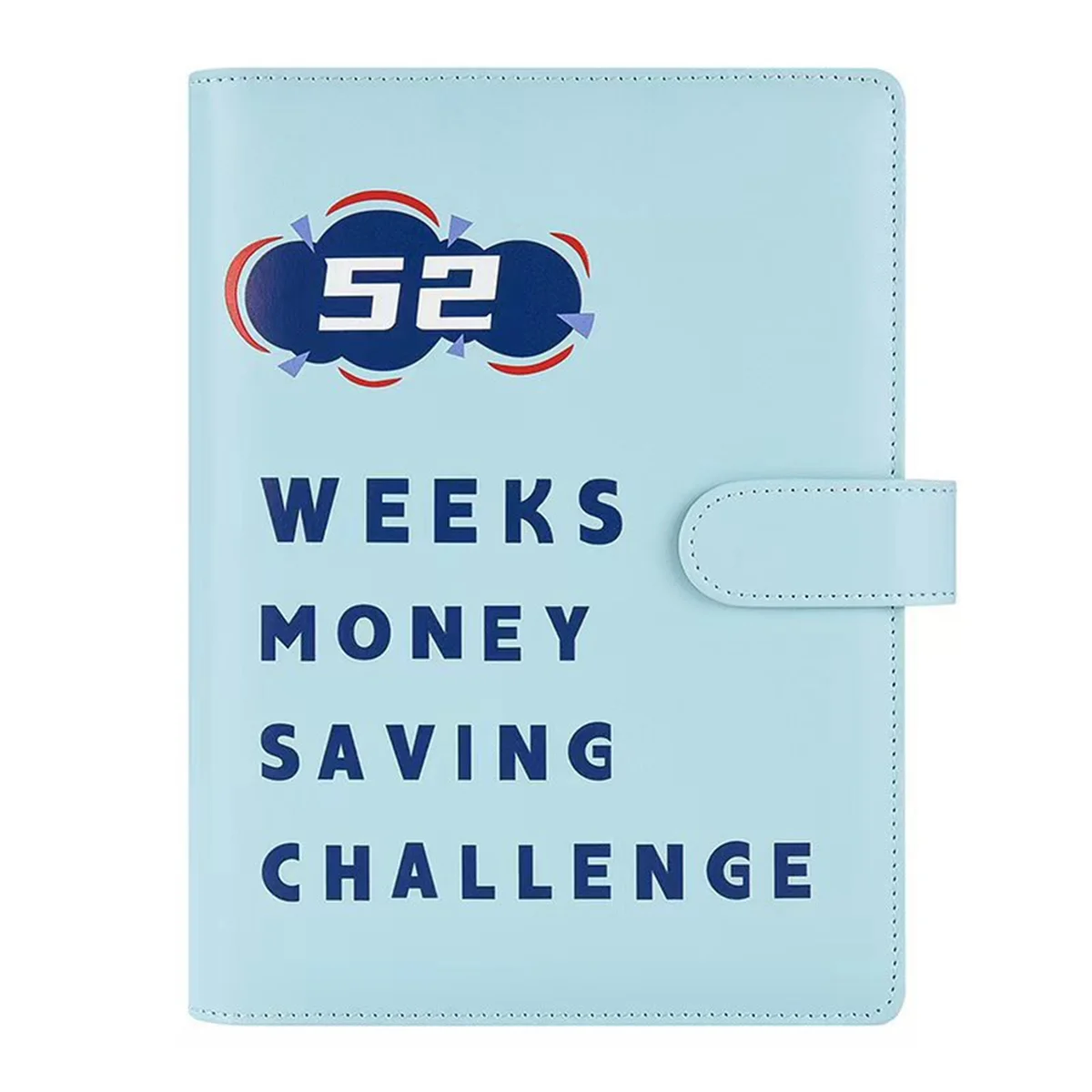 

52 Week Money Challenge Binder with Envelopes Storage Budgeting Binder Cash Saving Challenge Box Kit Blue