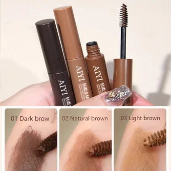 AIYI 3 Shades Eyebrow Tint Mascara, Waterproof Smudge Proof Brow Gel, Long Lasting Buildable Natural Makeup for All Skin Tones