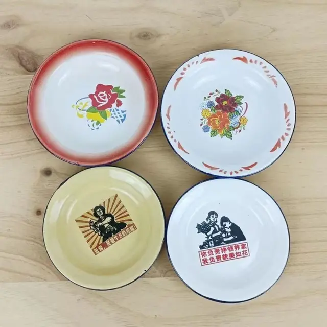 Piatti Scolapasta Smaltati - Set Stile Vintage, Auto Drenanti, Per Frutta, Bianco