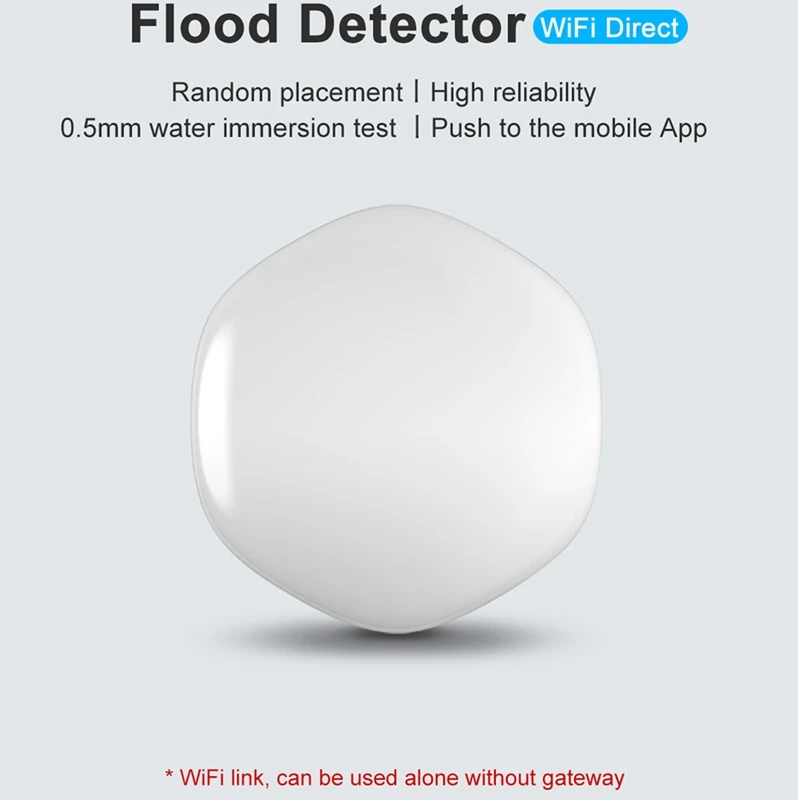 

YFD22 Water Immersion Sensor Tuya Zigbee Linkage Situational Control 450Mah Water Leakage And Overflow Sensor Alarm