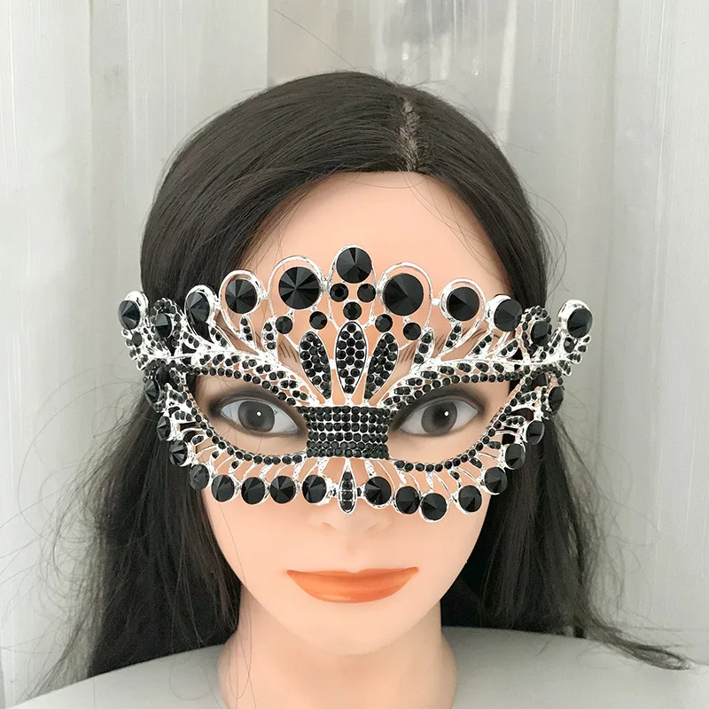 

2pcs Rhinestone Venetian Masquerade Masks Fashion women sexy Metal eyemask wedding hen night party mask