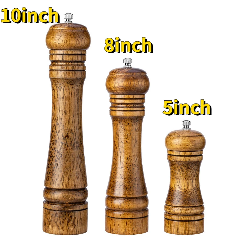 Hand Shake Pepper Grinder Kitchen Manual Solid Wood Pepper Black Mill Household Sea Salt Grinding Bottle salt and pepper grinder nut spice grinder herb grinder pepper grinder herb spice grinder
