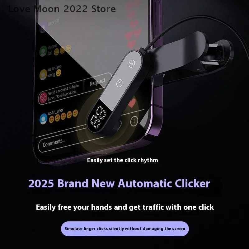 화면 자동 리모콘 TikTok 스마트 폰 앱용 시뮬레이션 손가락 클릭 비디오 라이브 스트리밍 화면 터치 삼각대 태퍼 장치