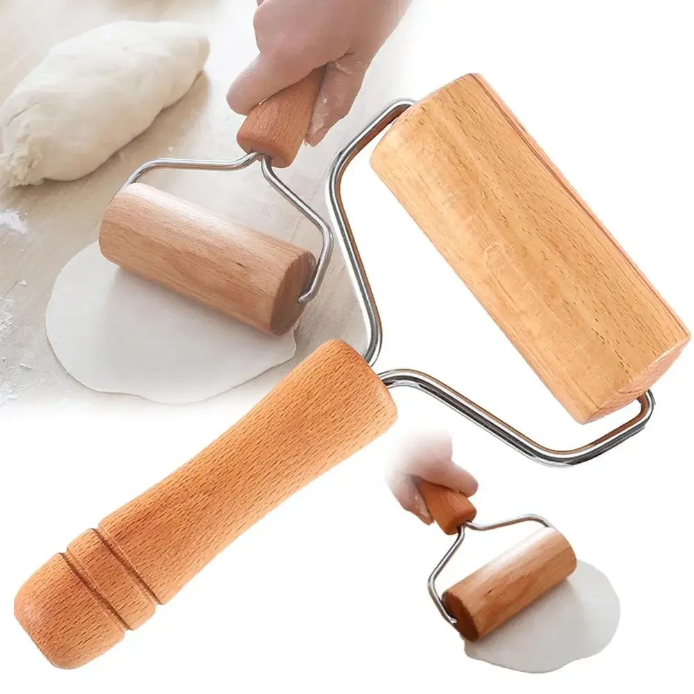 Wooden Rolling Pin, Hand Dough Roller for Pastry, Fondant, Cookie Dough, Chapati, Pasta, Bakery, Pizza. Kitchen tool