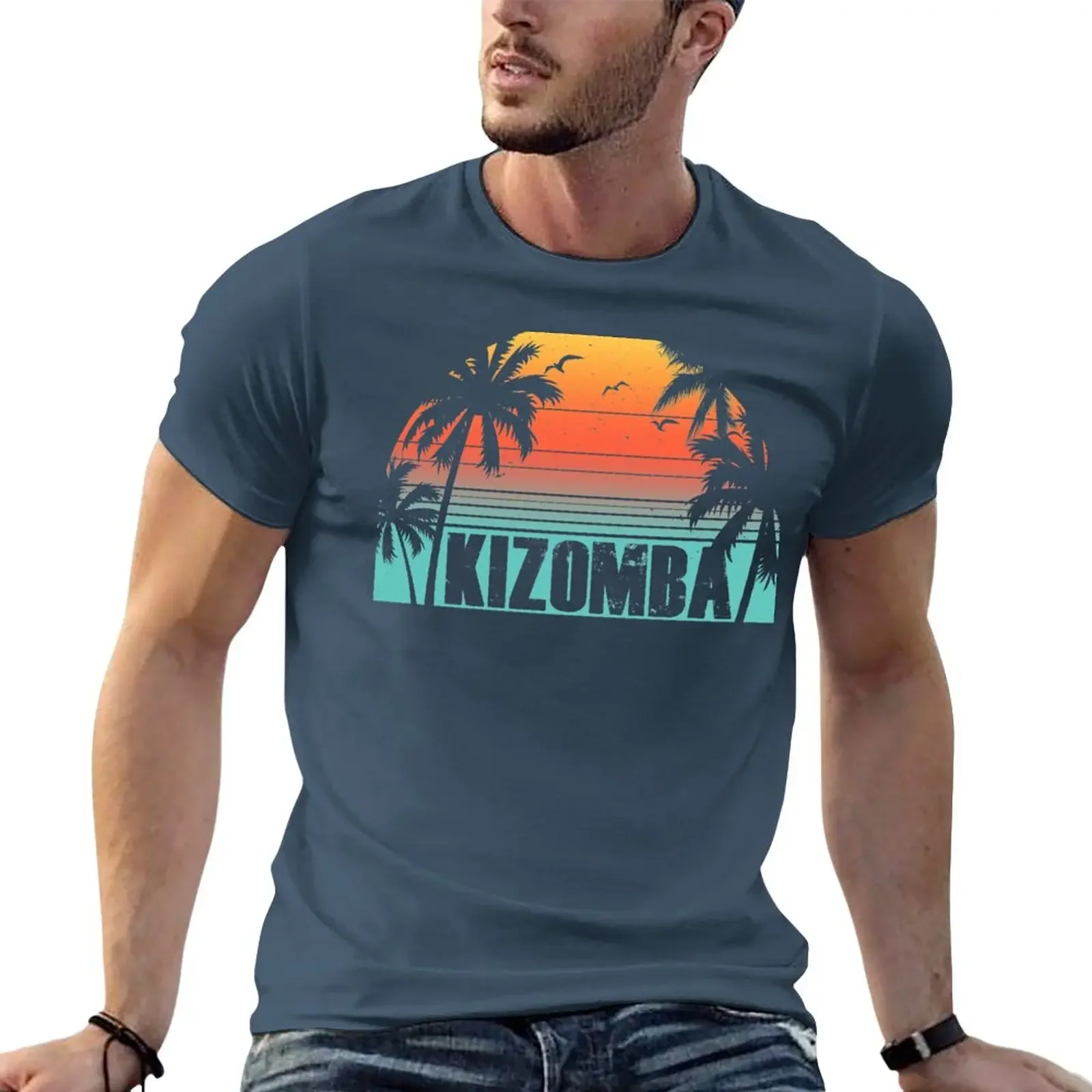 

kizomba sunlight T-Shirt heavyweights plus size tops boys animal print mens graphic t-shirts hip hop