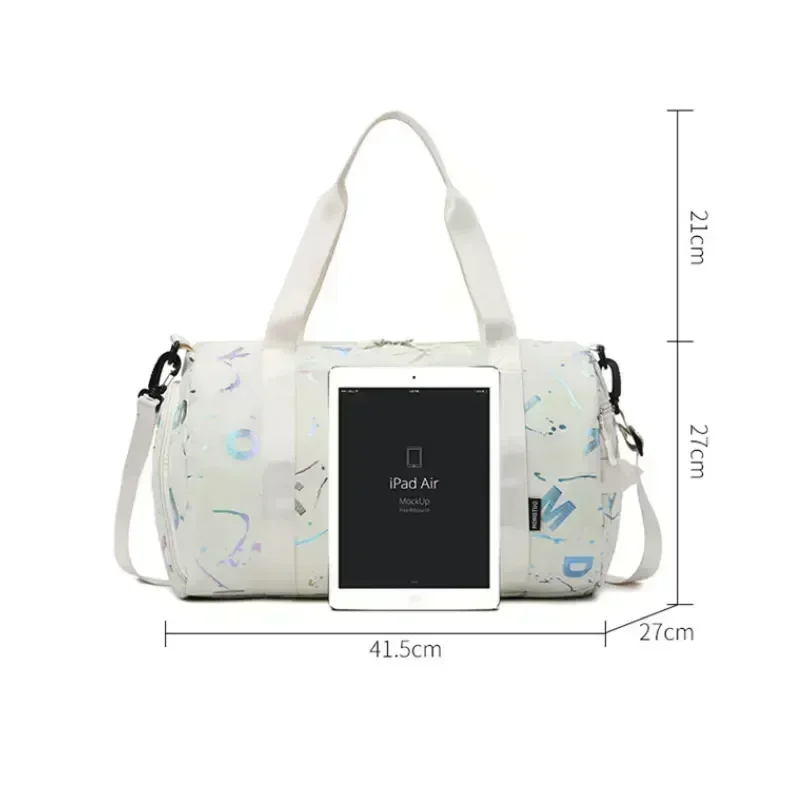 Gym Yoga Sport Dance Bag For Women Men Graffiti Letters Printing Travel Fitness Siwmming Dry Wet Waterproof Crossbody Deffle Bag 2