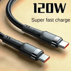 PD 120W Super Fast Charging USB-C to USB-C Cable - 0.25m (120W Black)