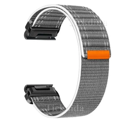 QuickFit Woven Nylon Band - Universal Outdoor Smartwatch Strap - 26mm (Gray)