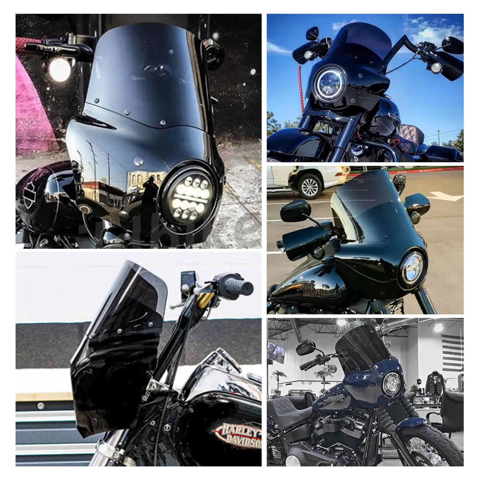 Motorcycle Fairing 15 inch Motorcycle Front Fairing For Road Warrior Fairing Only For Harley Softail Low Rider S FXLRS