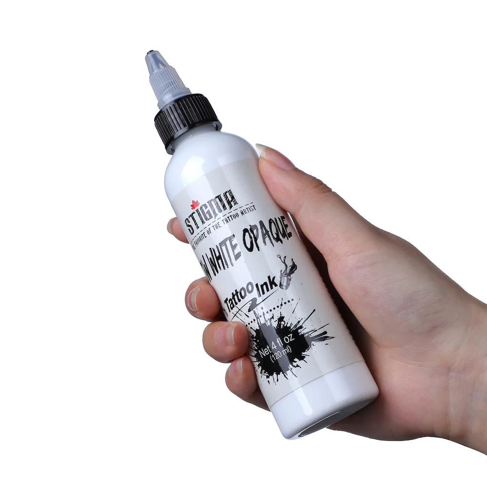 STIGMA 120ml White Tattoo Ink Professional Natural Permanent Tattoo Pigment For Tattoos And body Art Safe Lasting Coloring New