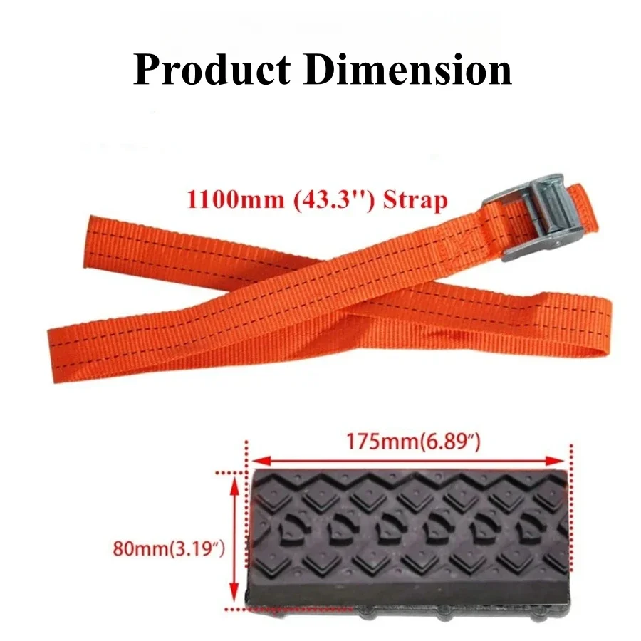 2PCS Traction Boards Offroad Snow Chains for Car SUV Replaces Recovery Boards Tire Chain for Stuck Tires in Ice Mud Sand Snow