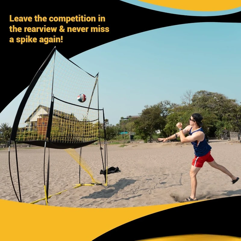 Volleyball Training Net Equipment System Sturdy, Adjustable, and Portable Improve Accuracy, Technique