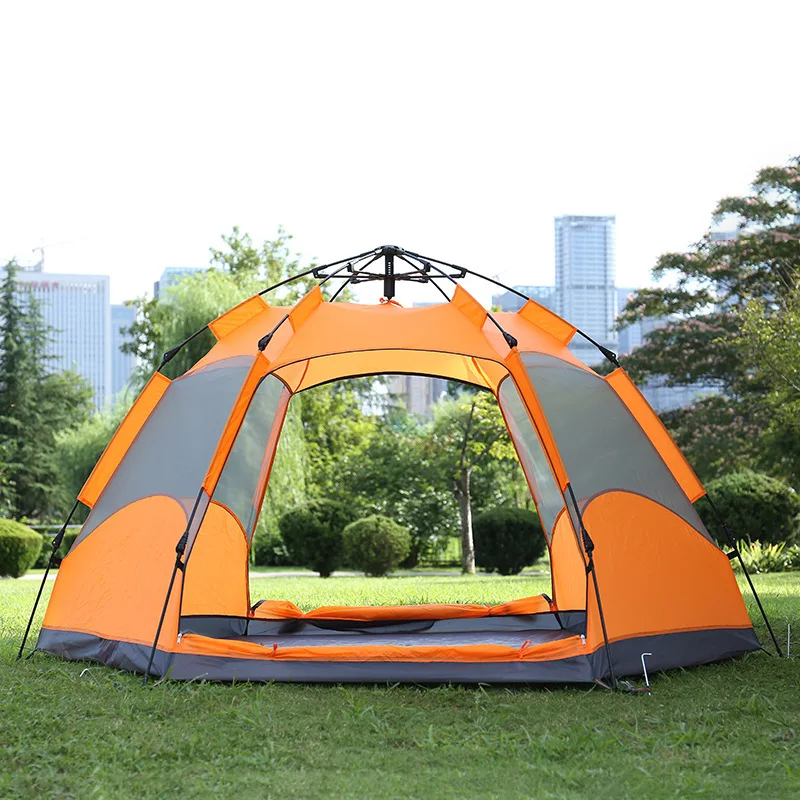 

2022 Outdoor Camping Tent Oxford Cloth Double-Layer Hexagonal Tent Moisture-Proof Warm Tent Cold-Proof