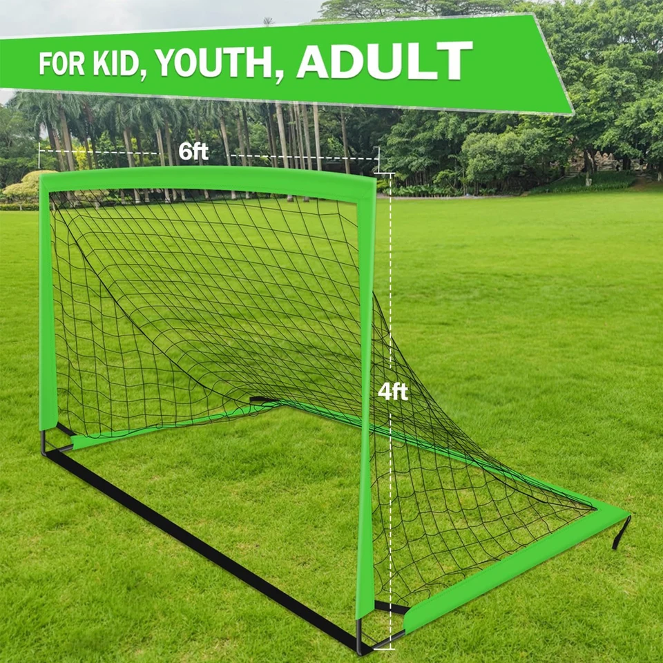 Rete da calcio per bambini, pieghevole, per allenamento in
